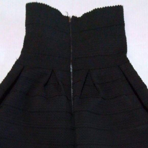 Mini Tube Black Elastic Dress Gold Bandage Seduction Size Small D - Picture 6 of 7